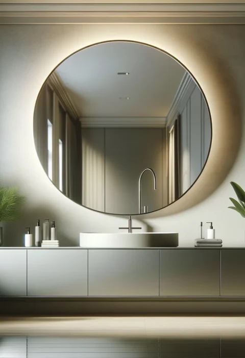 lustro łazienkowe okrągłe